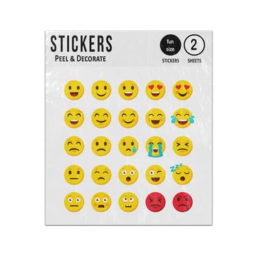 Picture of Emoji Facial Expressions Social Chat Sticker Sheets Twin Pack