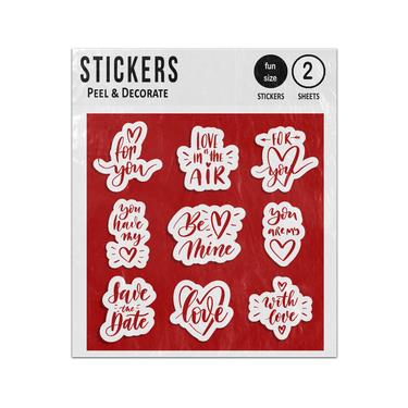 Picture of For You Love Is In The Air Save The Date Quotes Sticker Sheets Twin Pack
