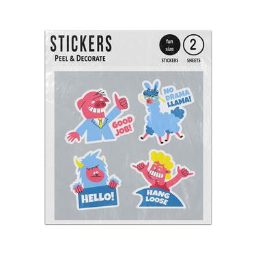 Picture of Fruit Funny Face Chracters Sticker Sheets Twin Pack