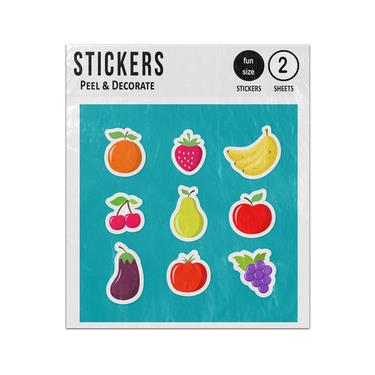 Picture of Fruits Autocollants Sticker Sheets Twin Pack