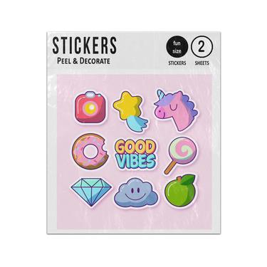 Picture of Good Vibes Set Sticker Sheets Twin Pack