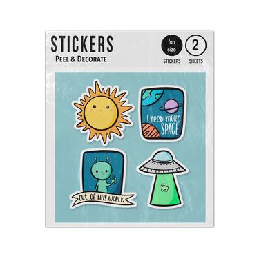 Picture of Out Of This World I Need More Space Emblems Sticker Sheets Twin Pack