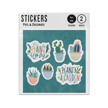 Picture of Plant Lady Cactus Plant A Garden Sticker Sheets Twin Pack