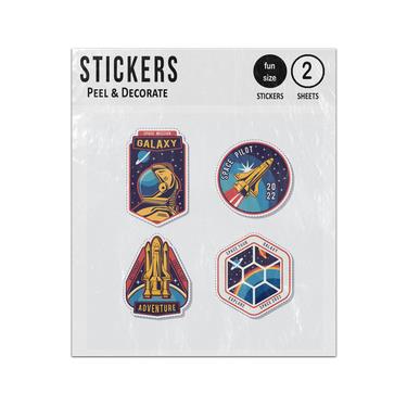 Picture of Space Galaxy Adventure Pilot Set Collection Sticker Sheets Twin Pack
