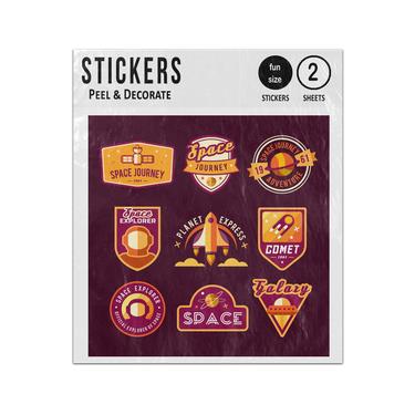 Picture of Space Journey Planet Explorer Emblems Set Sticker Sheets Twin Pack