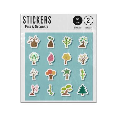 Picture of Trees Nature Plants Foreset 2D Flat Icons Set Sticker Sheets Twin Pack