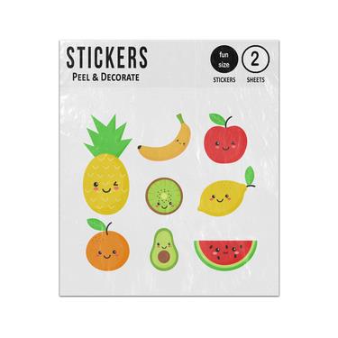 Picture of Tropical Fruit Kawaii Style Collection Sticker Sheets Twin Pack