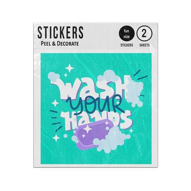 Picture of Wash Your Hands Soap Bar Bubbles Sparkles Sticker Sheets Twin Pack