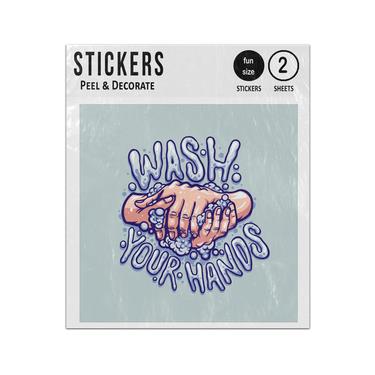 Picture of Wash Your Hands Soapy Water Bubbles Sticker Sheets Twin Pack