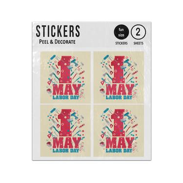 Picture of 1St May Labor Day Construction Elements Sticker Sheets Twin Pack