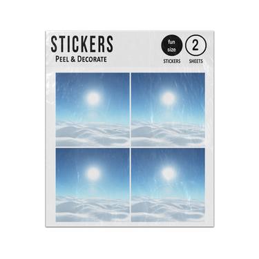 Picture of 3D Sunny Snowy Winter Landscape Sticker Sheets Twin Pack