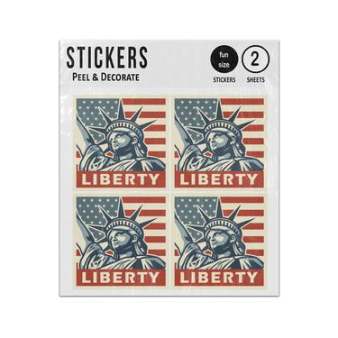 Picture of 4Th July Vintage Poster Sticker Sheets Twin Pack