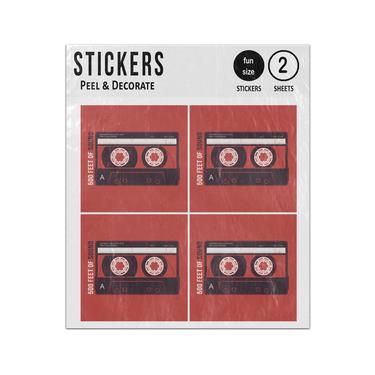 Picture of 500 Feet Of Sound Cassette Tape Retro Vintage Sticker Sheets Twin Pack