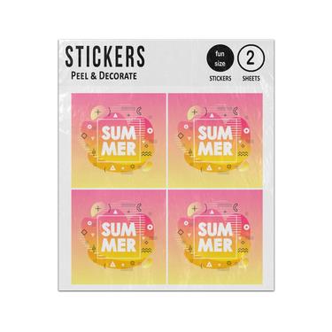 Picture of Abstract Summer With Pink Gradient Sticker Sheets Twin Pack