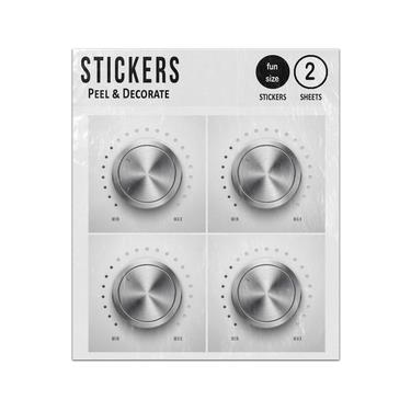 Picture of Abstract Technology Volume Knob Min Max Sticker Sheets Twin Pack