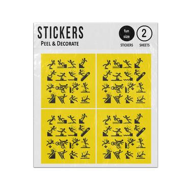 Picture of Activity Accident Warning Signs Silhouettes Sticker Sheets Twin Pack