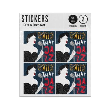 Picture of All That Jazz Female Singer Illustration Sticker Sheets Twin Pack