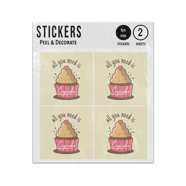 Picture of All You Need Is A Cupcake Sticker Sheets Twin Pack