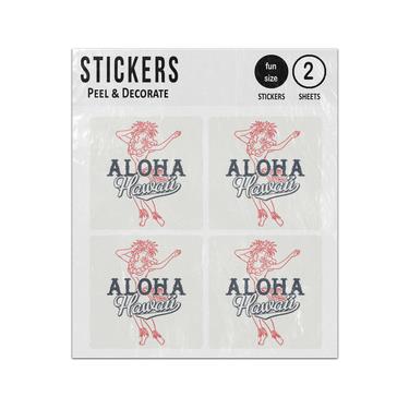 Picture of Aloha Hawaii Dancing Girl Sticker Sheets Twin Pack