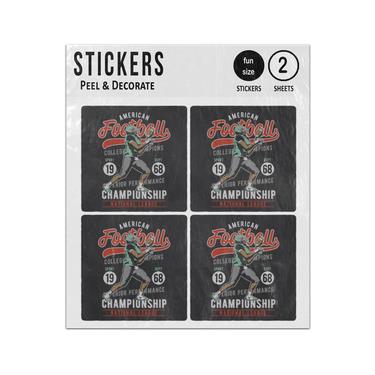 Picture of American Football Player College Championship Sticker Sheets Twin Pack