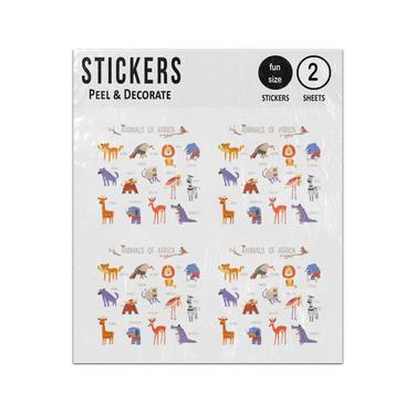 Picture of Animals Of African Collection Sticker Sheets Twin Pack