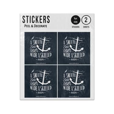 Picture of A Smooth Sea Never Made A Skilled Sailor Anchor Sticker Sheets Twin Pack