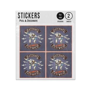 Picture of Astronaut Skateboard Everywhere Sticker Sheets Twin Pack