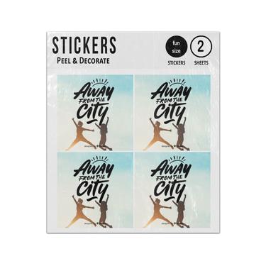 Picture of Away From The City People Silhouette Sticker Sheets Twin Pack