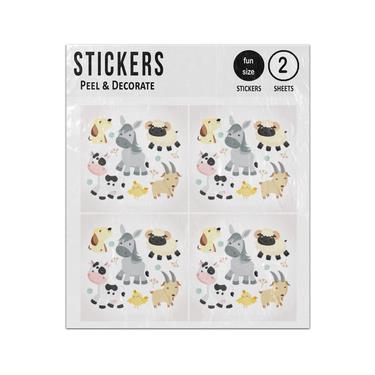 Picture of Baby Farm Animals Goat Horse Cow Chicken Sheep Set Sticker Sheets Twin Pack
