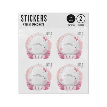 Picture of Baby Hippo Girl Little One Sticker Sheets Twin Pack