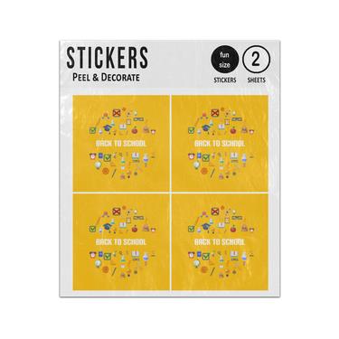 Picture of Back To School Infographics Elements Set Collection Sticker Sheets Twin Pack