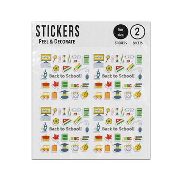 Picture of Back To School Math English Science Art Teacher Set Sticker Sheets Twin Pack