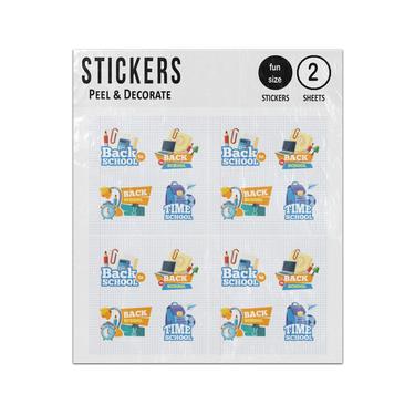 Picture of Back To School Set Sticker Sheets Twin Pack