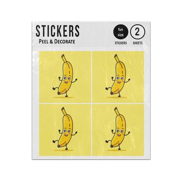 Picture of Banana Cartoon Dancing Sticker Sheets Twin Pack