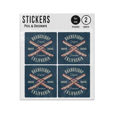 Picture of Barbershop California Shaving Razors Haircut Sticker Sheets Twin Pack