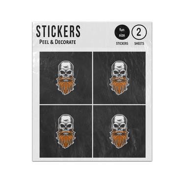 Picture of Bearded Skull Illustration Sticker Sheets Twin Pack