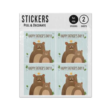 Picture of Bears Card Fathers Day Sticker Sheets Twin Pack