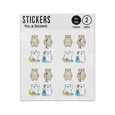 Picture of Bears In Band Singers And Guitarists Sticker Sheets Twin Pack