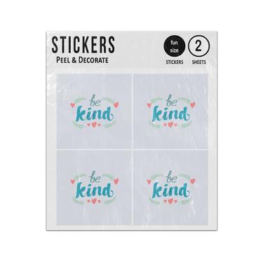 Picture of Be Kind Hearts Motivational Quote Sticker Sheets Twin Pack
