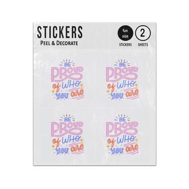 Picture of Be Proud Of Who You Are Self Belief Sticker Sheets Twin Pack
