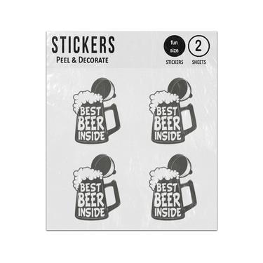 Picture of Best Beer Inside Pewter Tankard Mug Pint Sticker Sheets Twin Pack