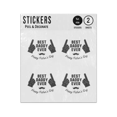 Picture of Best Daddy Ever Hands Pointing Sticker Sheets Twin Pack