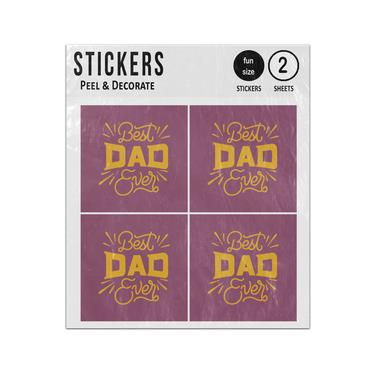 Picture of Best Dad Ever Saying Sticker Sheets Twin Pack