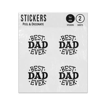 Picture of Best Dad Every Father Quote Sticker Sheets Twin Pack