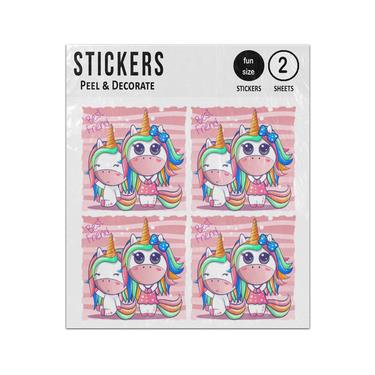Picture of Best Friend Unicorn Friendship Sticker Sheets Twin Pack