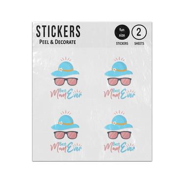 Picture of Best Mom Ever Hat Sun Glasses Sticker Sheets Twin Pack