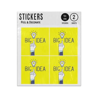 Picture of Big Idea Hand Pointing Light Bulb Moment Sticker Sheets Twin Pack