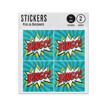 Picture of Bingo Word Comics Pop Art Style Bang Sticker Sheets Twin Pack