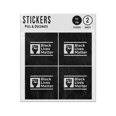 Picture of Black Lives Matter Lettering With Drawn Fist Sticker Sheets Twin Pack
