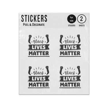Picture of Black Lives Matter Two Raised Hands Sticker Sheets Twin Pack